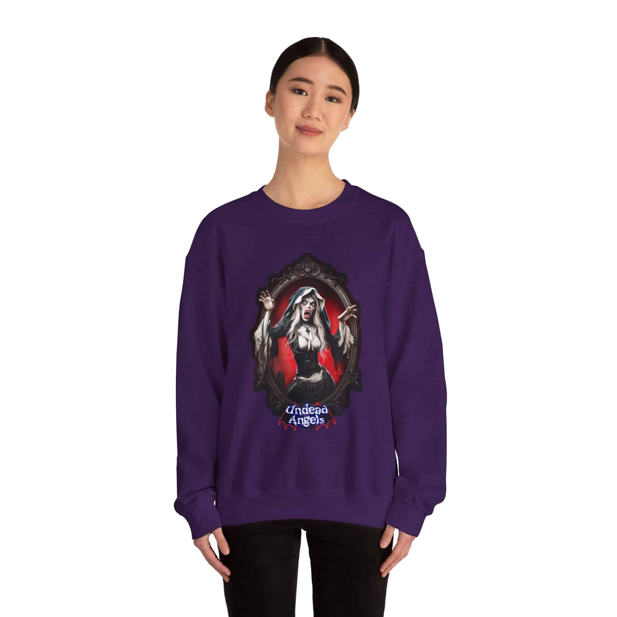 Undead Angels Vampire Pilgrim Chastity Unisex Heavy Blend™ Crewneck Sweatshirt - Image 26