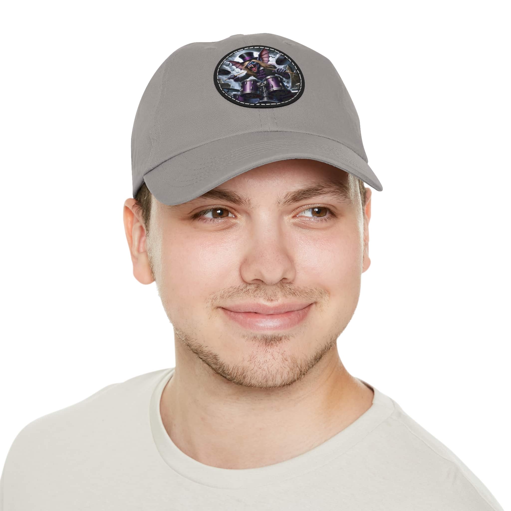 Vlad The Enforcer Bat Drummer #VTE001 Artistic Round Leather Patch Dad Hat - Stylish Casual Cap - Image 10