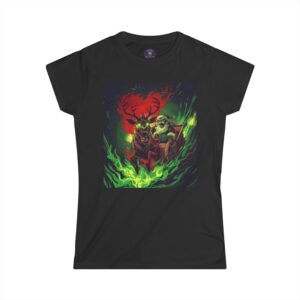 Demonic Santa Sleigh I Women's Softstyle Tee Christmas