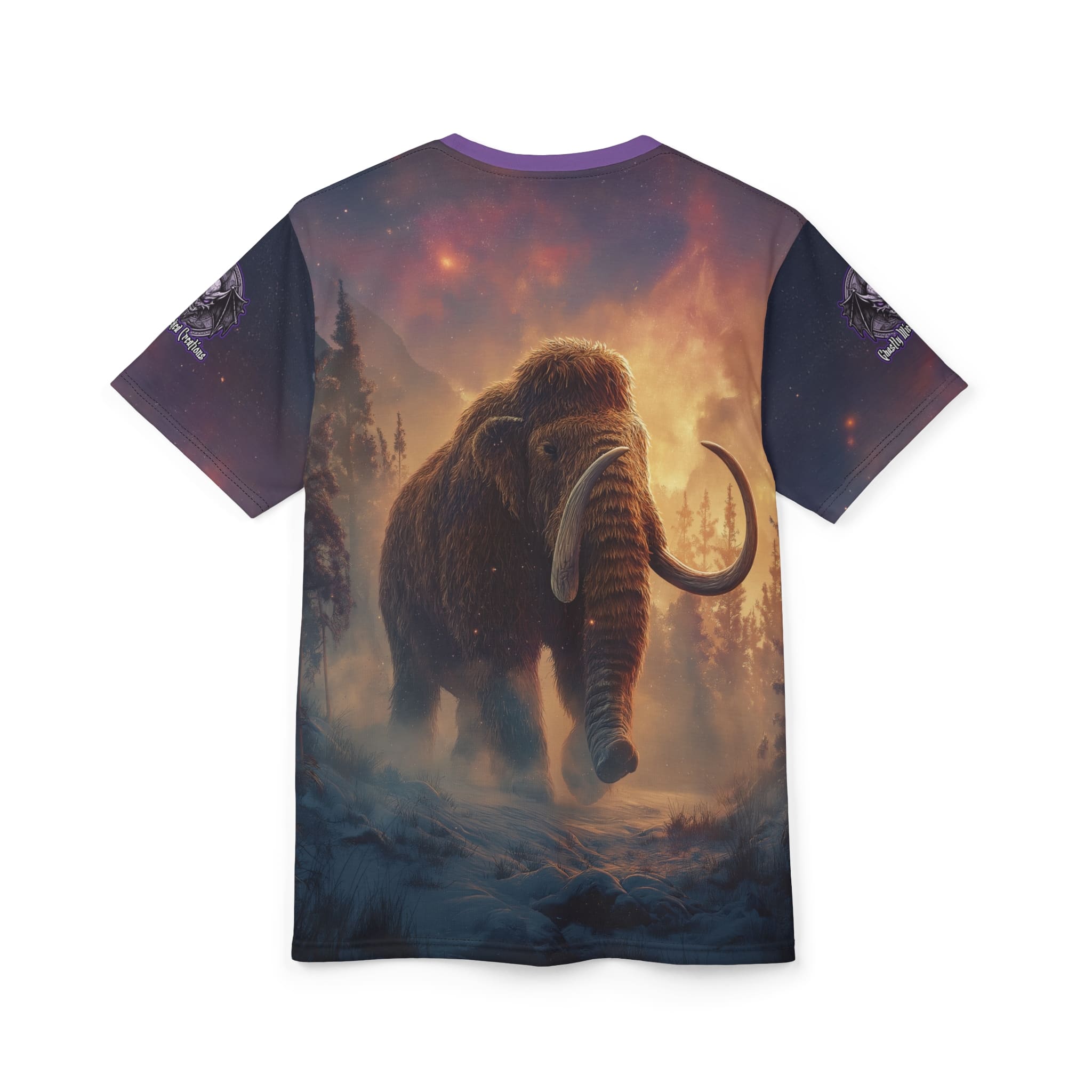 Prehistoric Wooly Mammoth Mastodon Unisex Tee (AOP) - Image 8