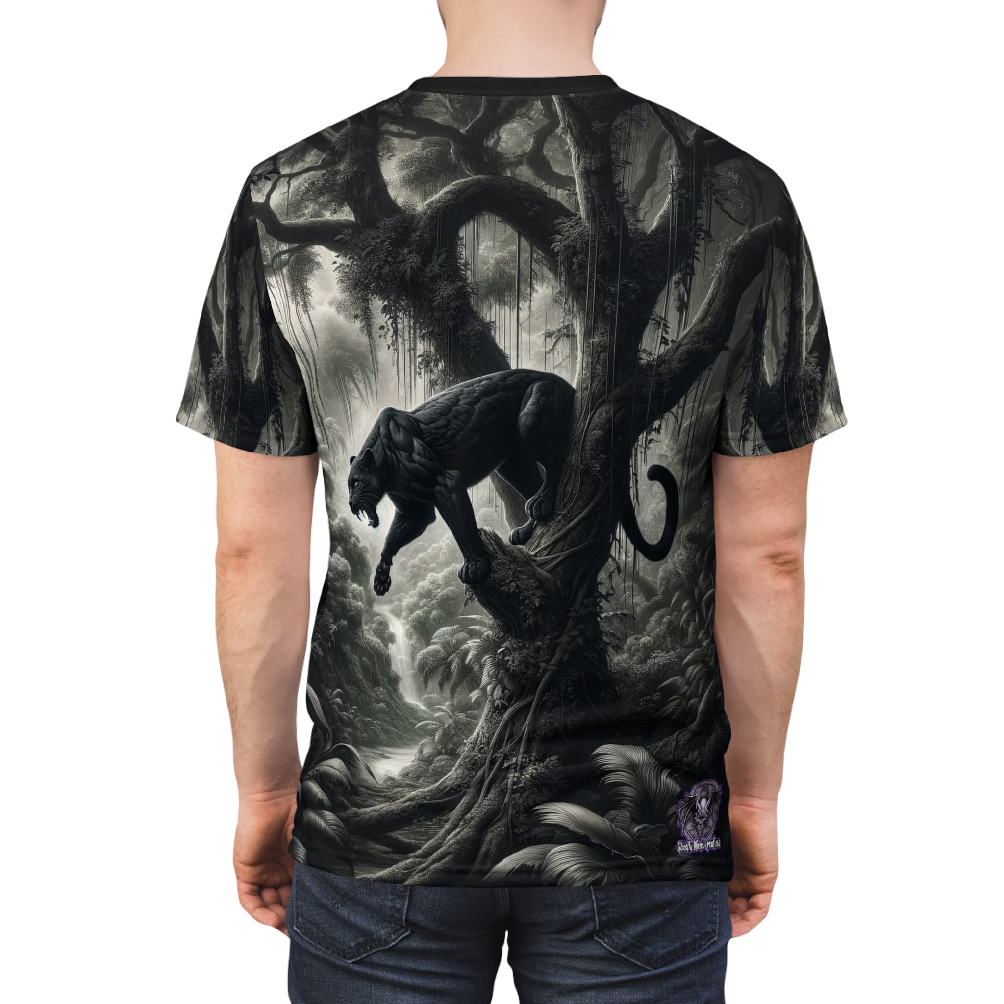 Black Panther WD-D003 By Wyldesigns Unisex Cut & Sew Tee (AOP) - Image 8
