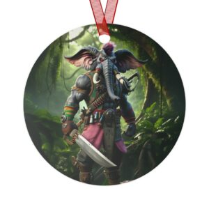 Arm The Animals: Bounty Hunter Elephant #AA-D-El001 Metal Ornaments