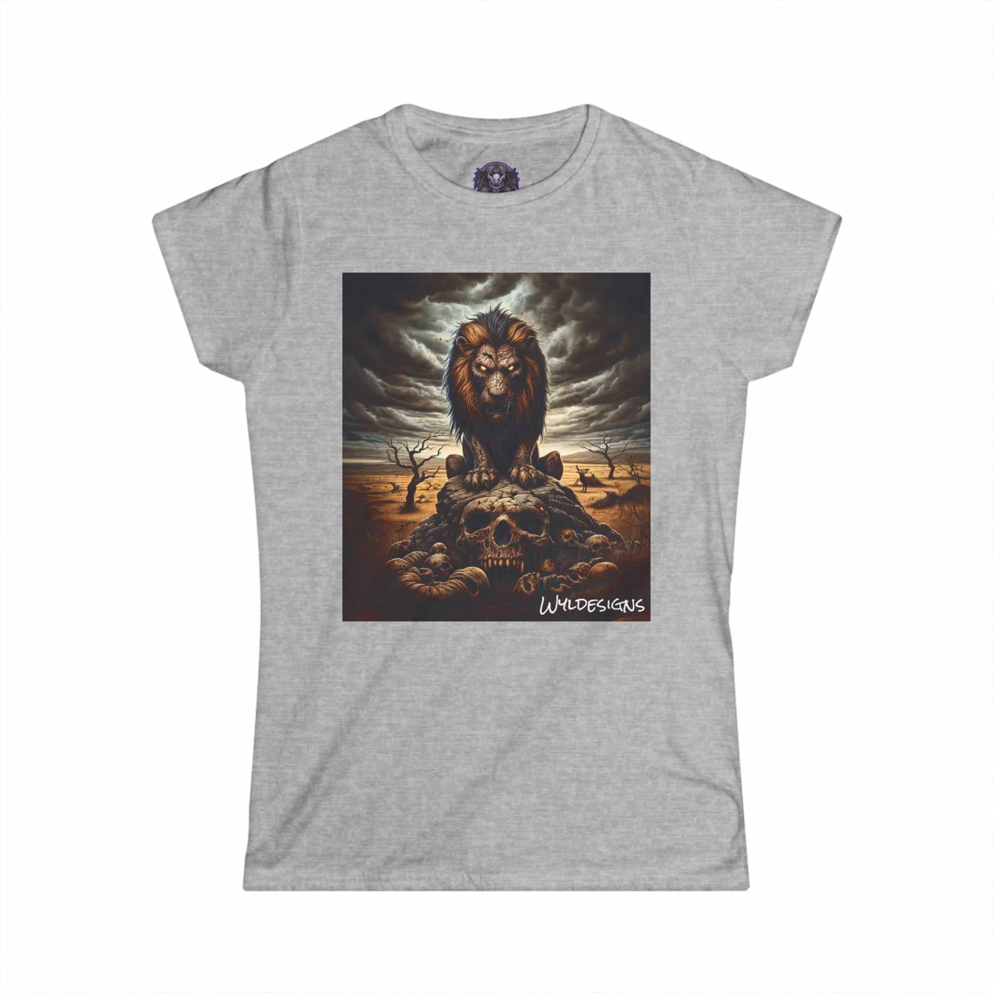 Undead Lion WD-D015 By Wyldesigns Women's Softstyle Tee - Image 10
