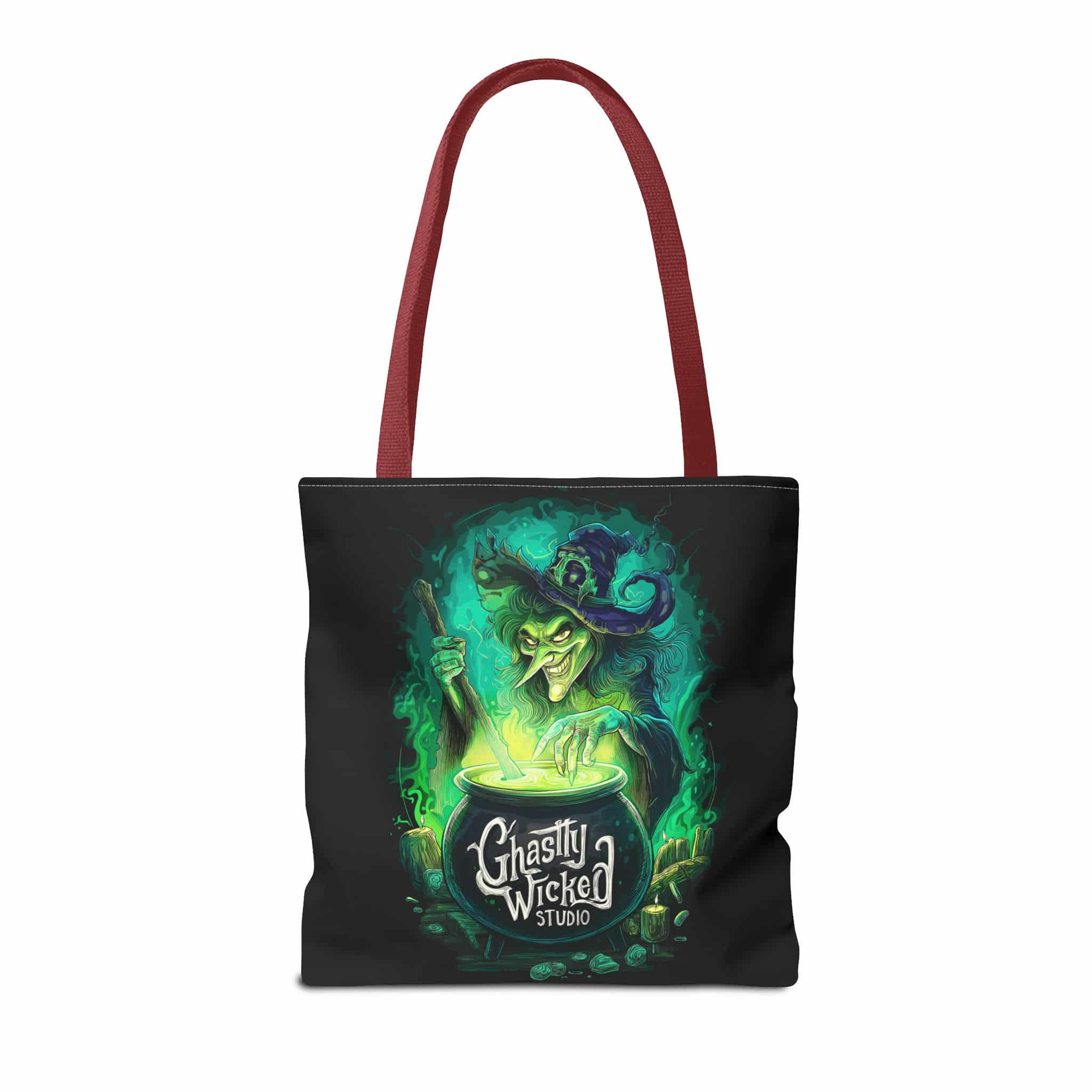 Ghastly Wicked Cauldron Witch Tote Bag (AOP) - Image 22