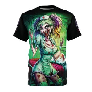 Undead Angels Zombie Nurse Lexi 001 Unisex Cut & Sew Tee (AOP)