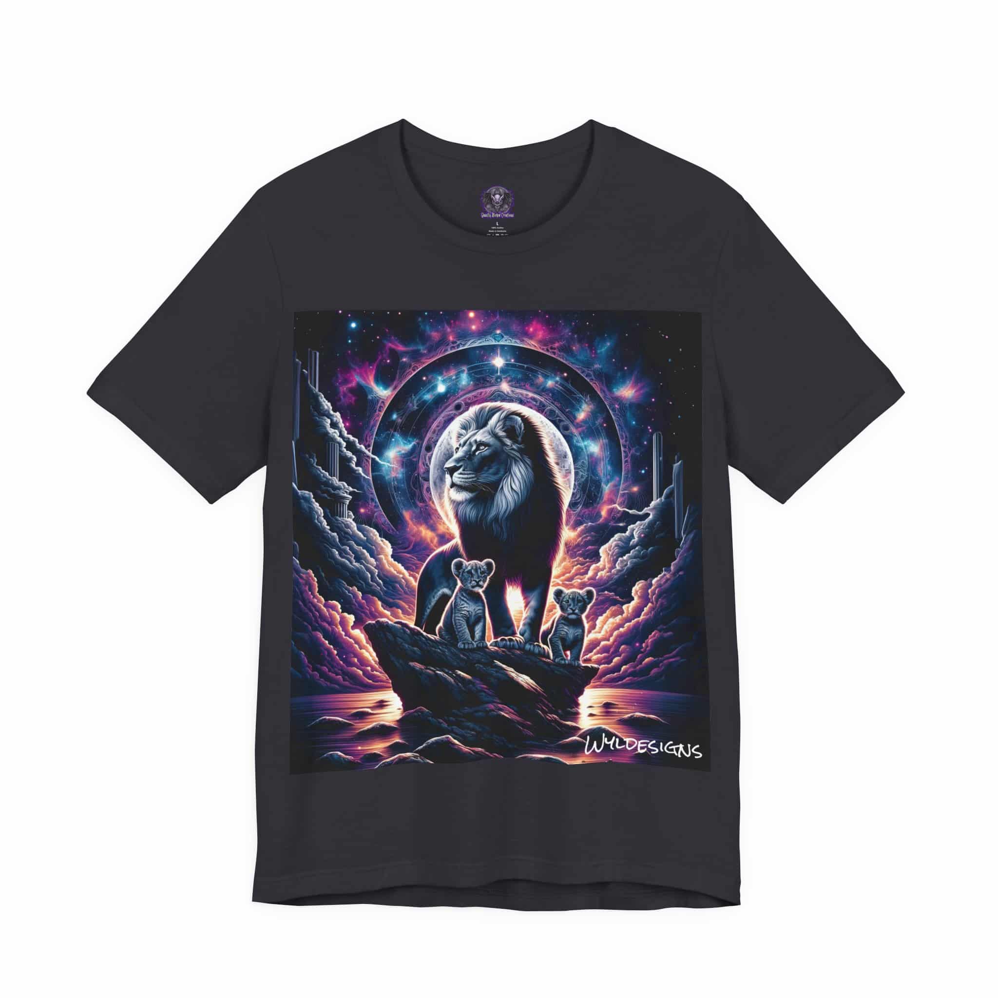 Cosmic Lion Family WD-D006 By Wyldesigns Unisex Jersey Short Sleeve Tee - Image 11