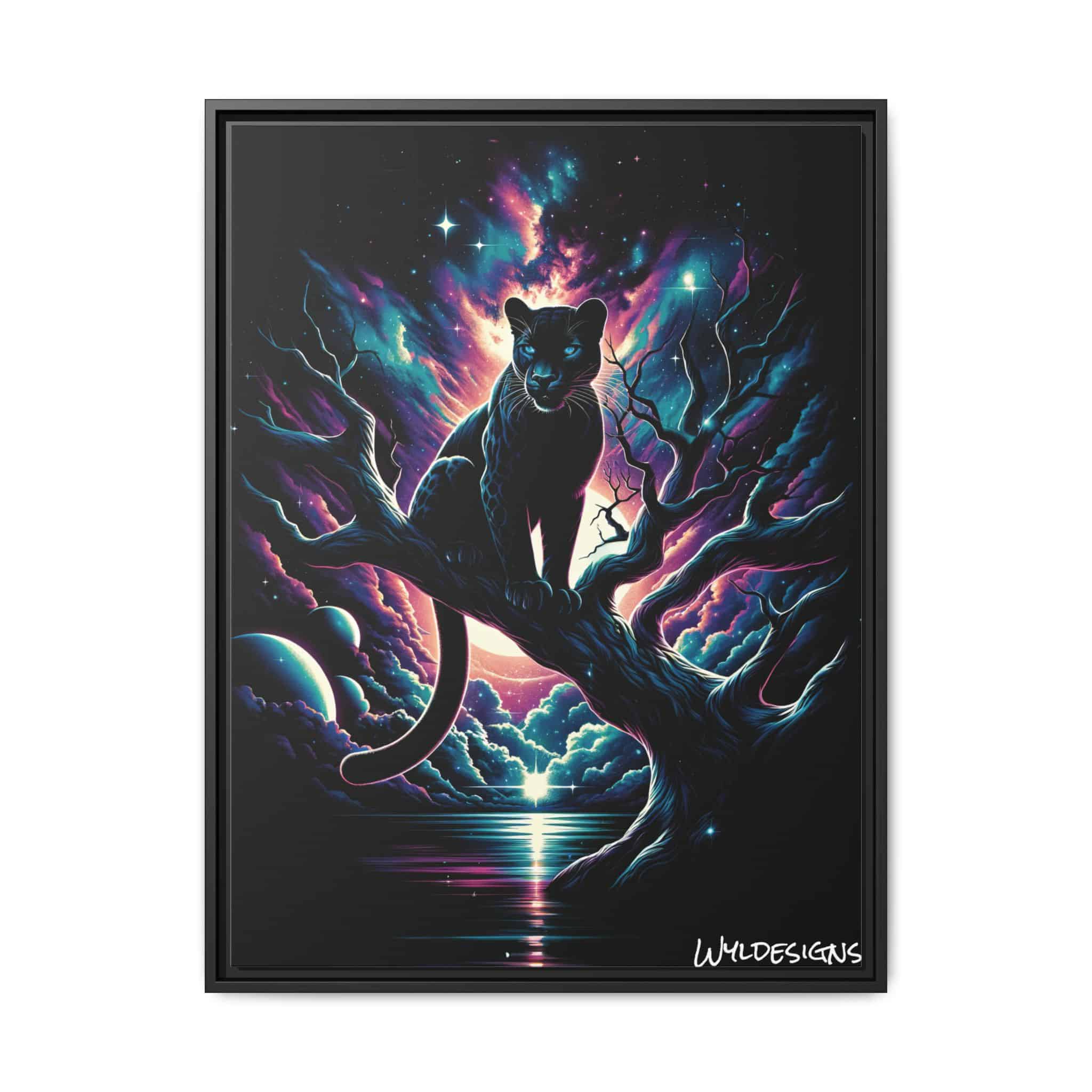 Cosmic Black Panther WD-D009 By Wyldesigns Matte Canvas, Black Frame - Image 10