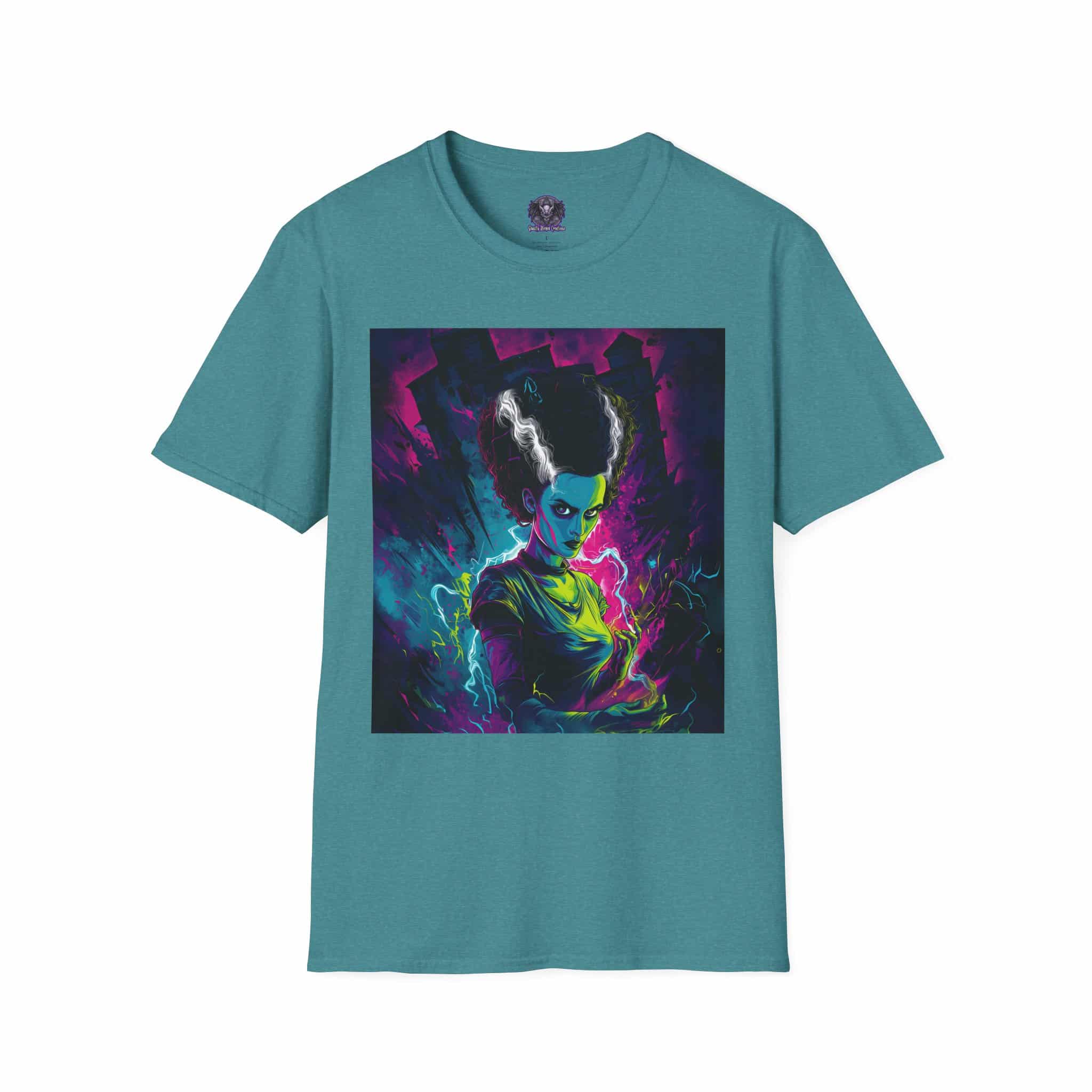 Bride of Frankenstein Pop Art 60's Style Unisex T-Shirt - Image 5