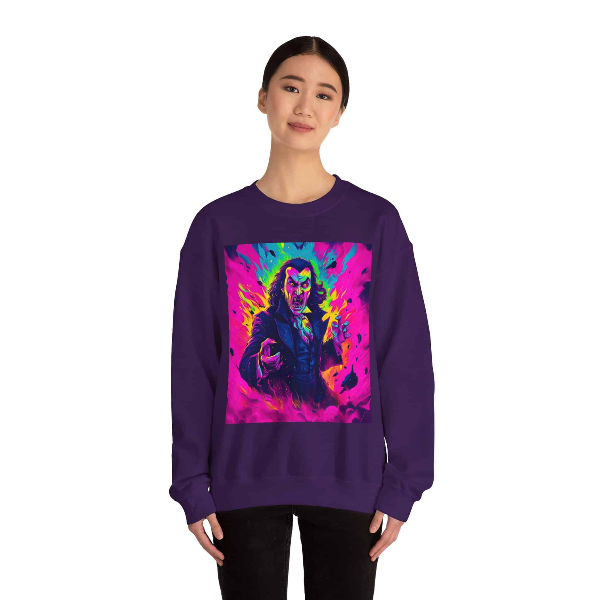 Dracula II Pop 60’s Art Style Unisex Heavy Blend™ Crewneck Sweatshirt - Image 52
