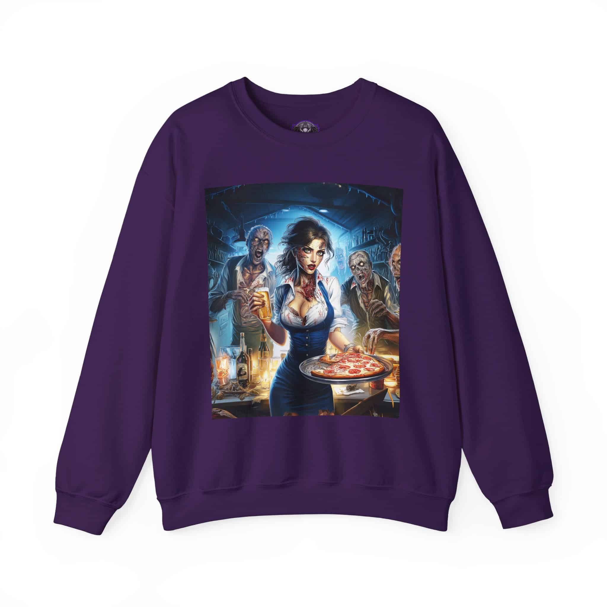 Zombies In Everyday Life Waitress 2025-04 Unisex Heavy Blend™ Crewneck Sweatshirt - Image 49