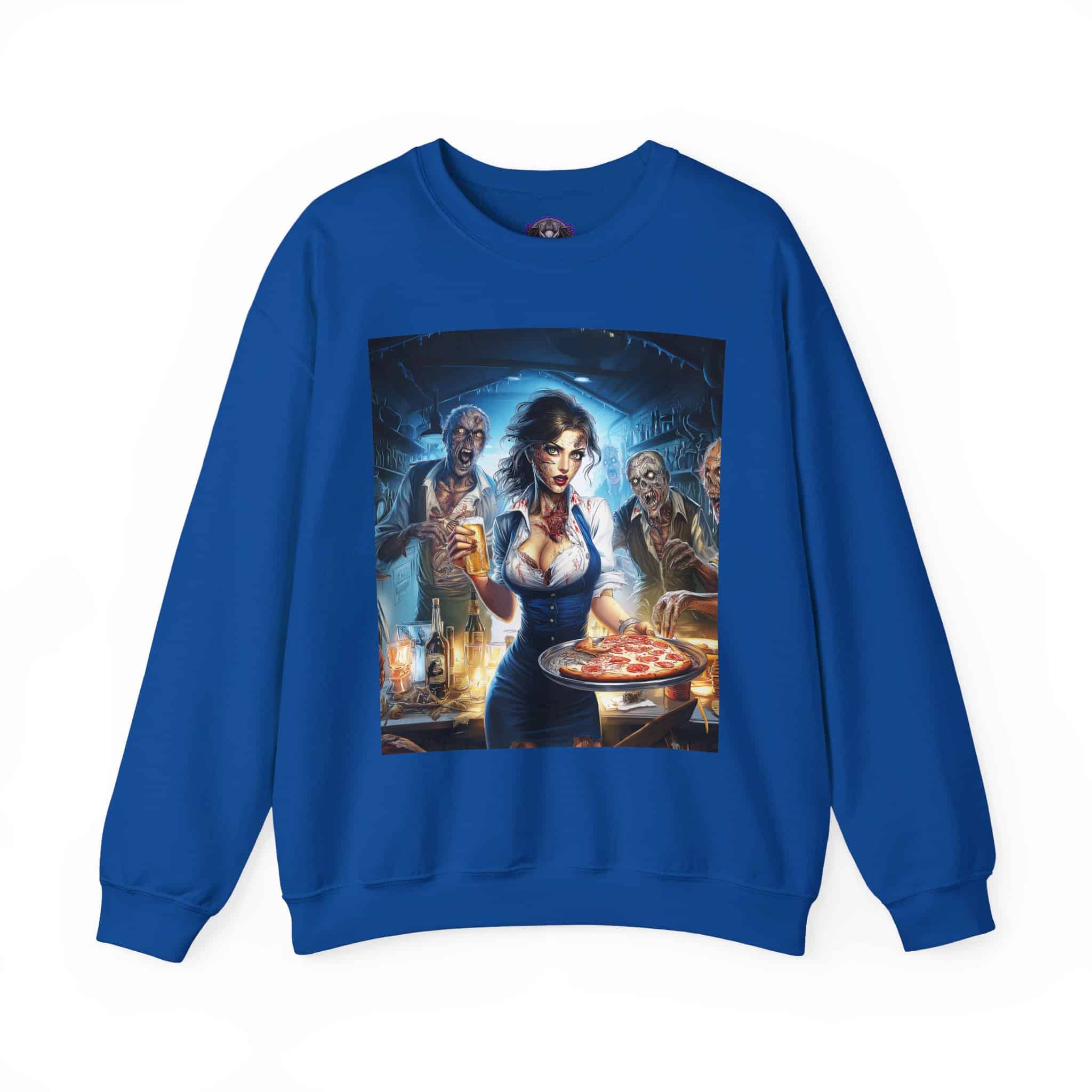 Zombies In Everyday Life Waitress 2025-04 Unisex Heavy Blend™ Crewneck Sweatshirt - Image 45