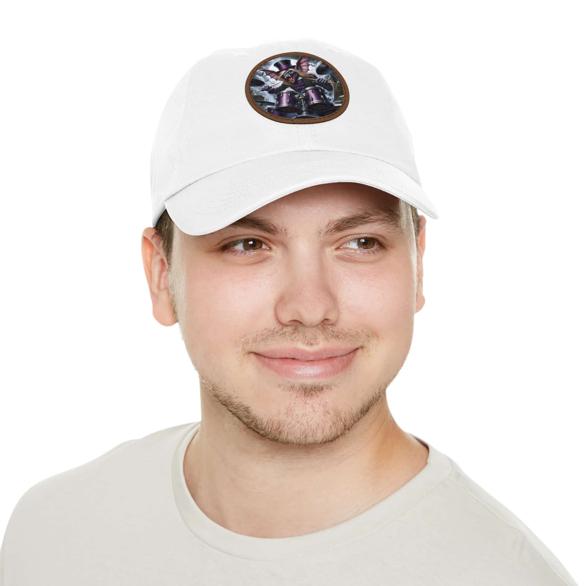 Vlad The Enforcer Bat Drummer #VTE001 Artistic Round Leather Patch Dad Hat - Stylish Casual Cap - Image 30