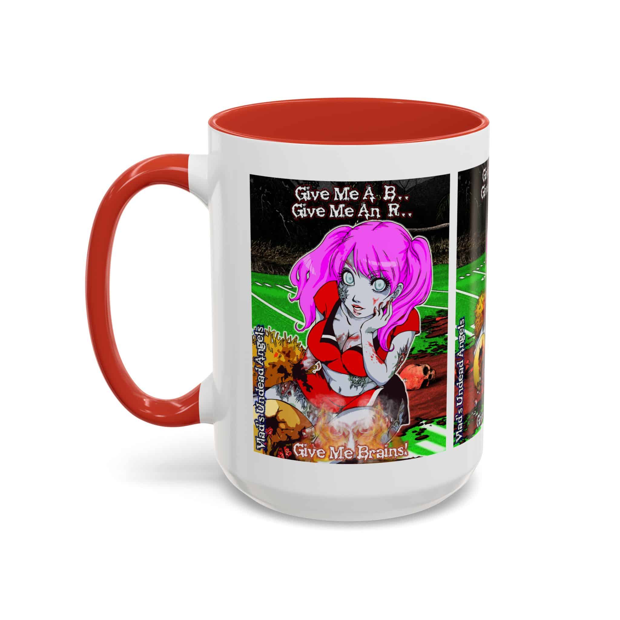 Buffy Undead Angel Zombie Cheerleader C1 PH – Classic Art w/Text Accent Coffee Mug (11, 15oz) - Image 35