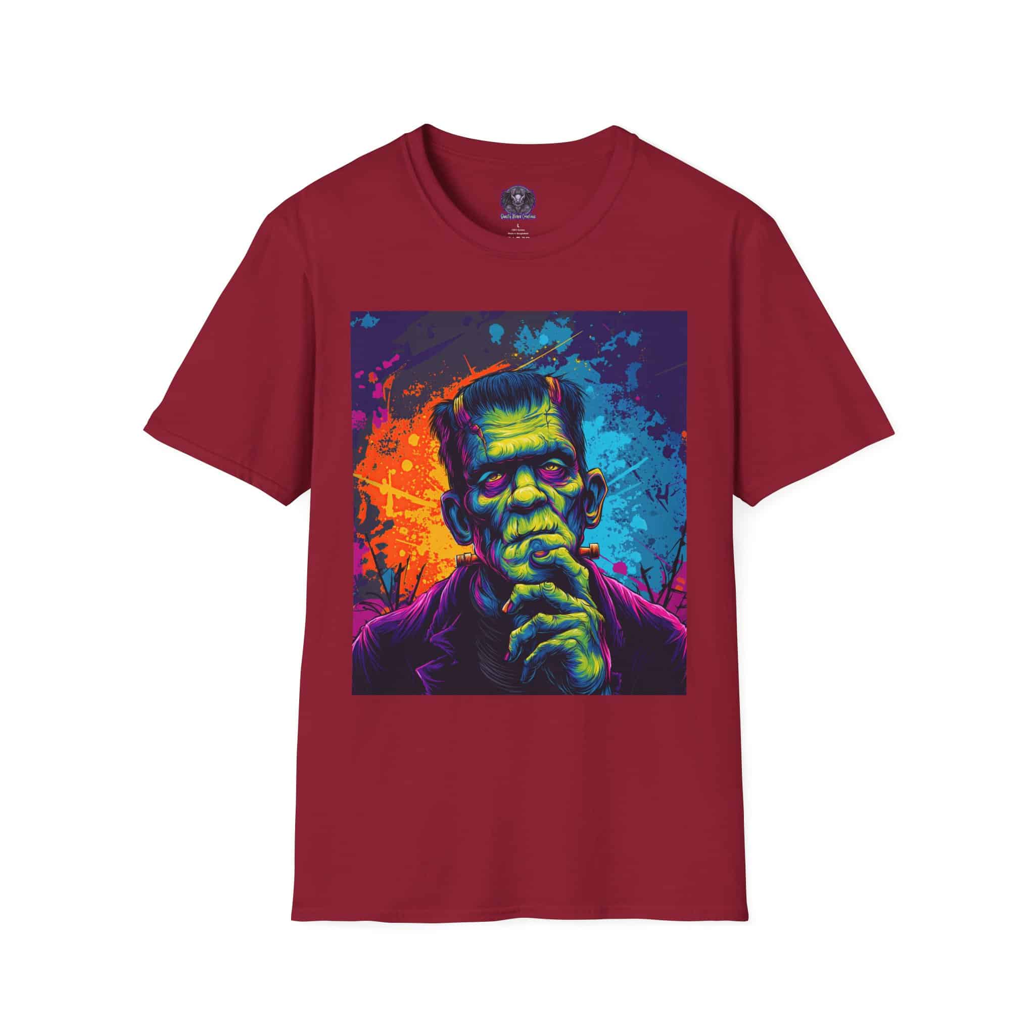 Frankenstein Pop Art 60's Style Unisex T-Shirt - Image 41