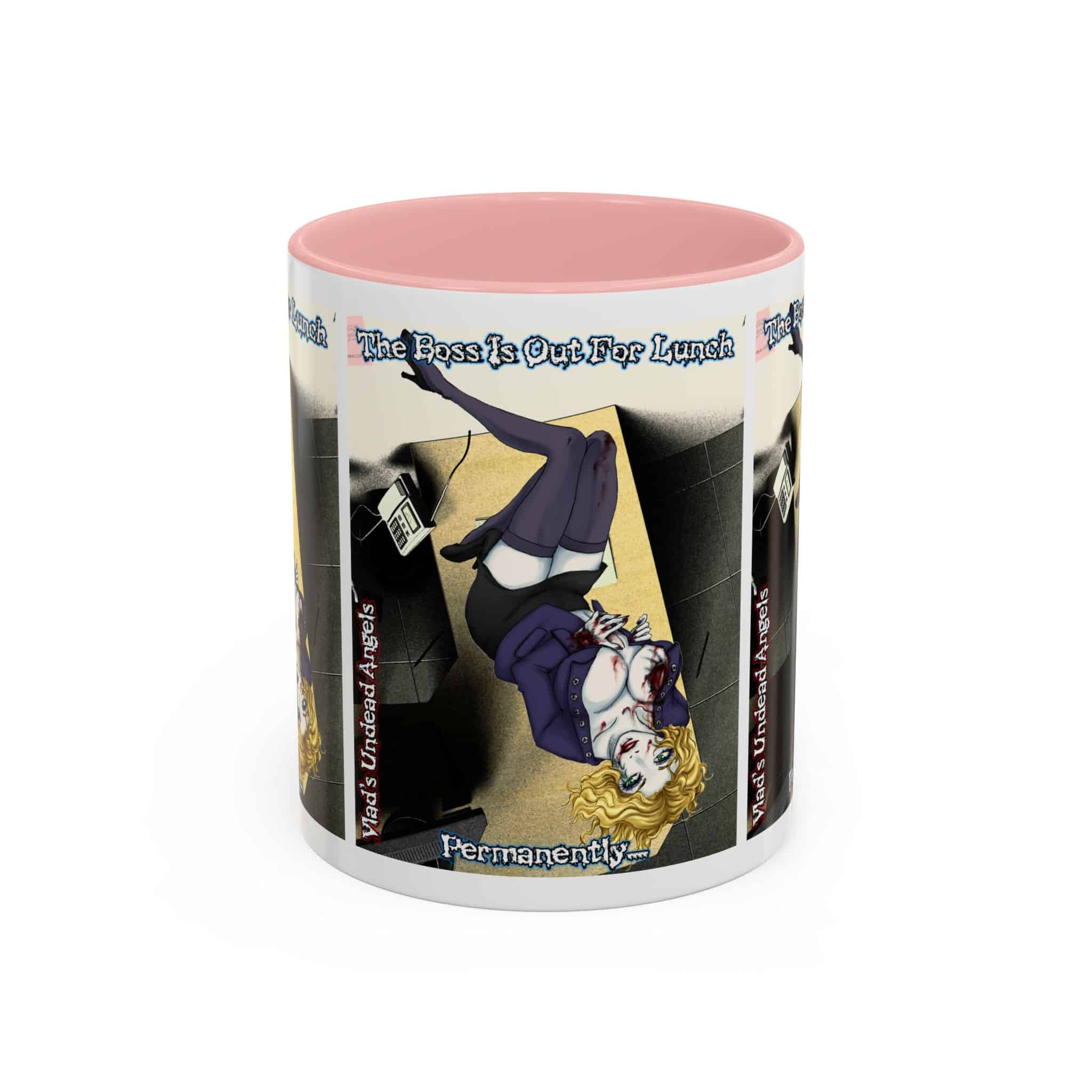 Jennifer Undead Angel Zombie Secretary – Classic Art w/Text Accent Coffee Mug (11, 15oz) - Image 17