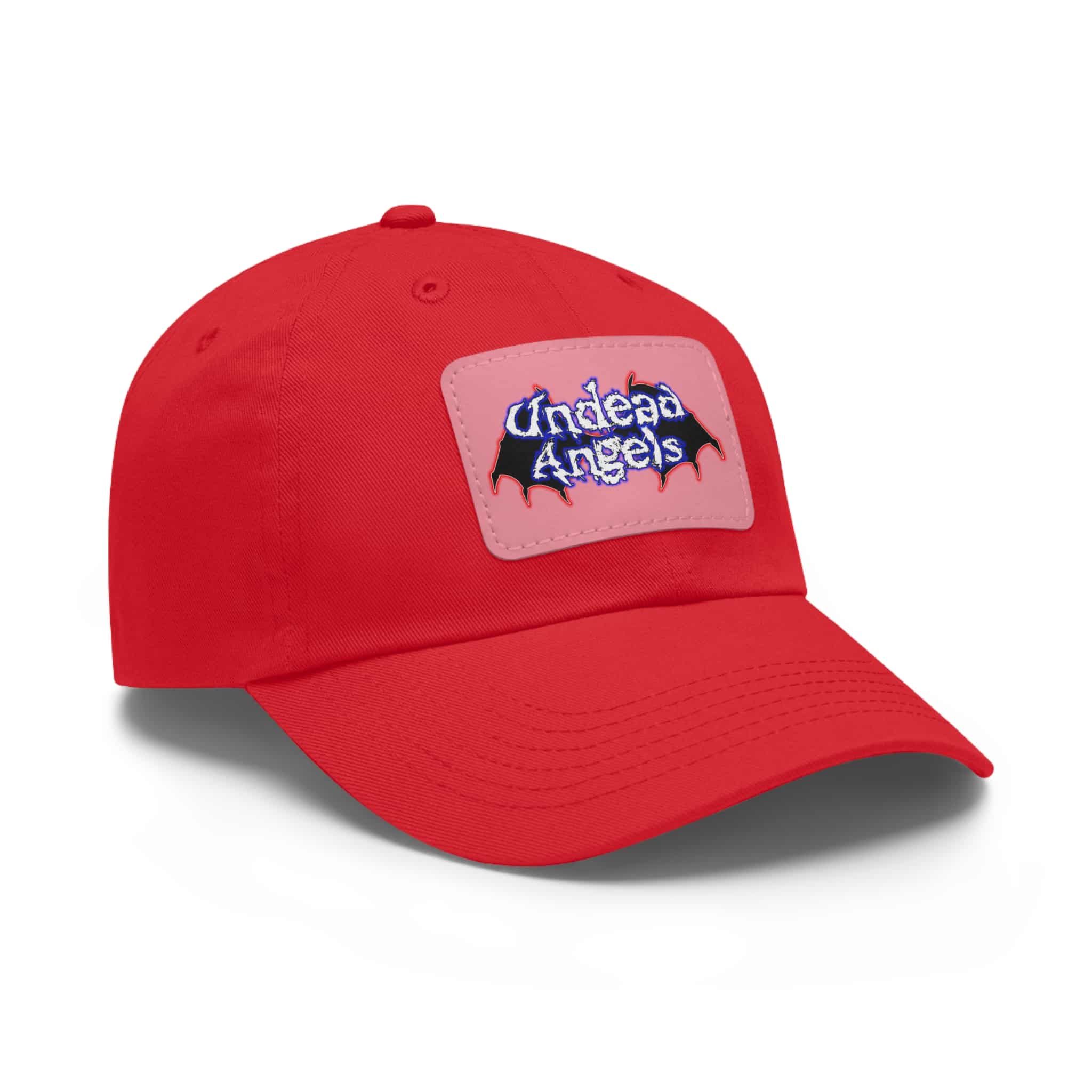 Undead Angels Logo Leather Patch Dad Hat - Casual Style for Music Lovers - Image 107