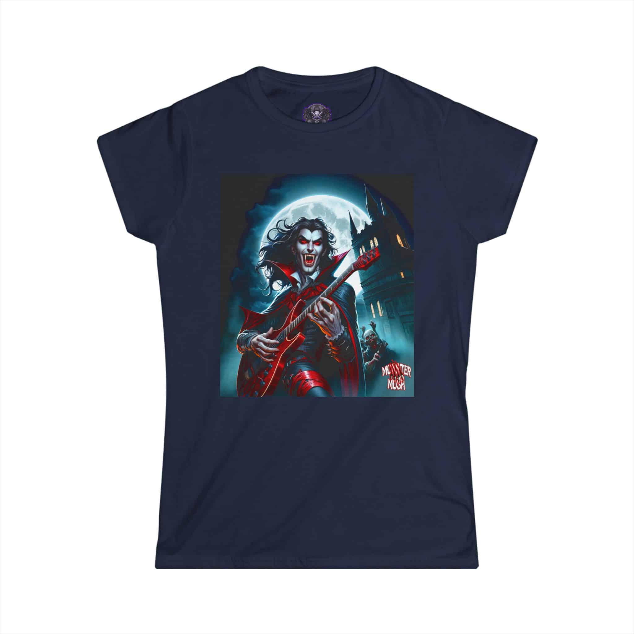 Monster Mosh 2024 Tour Drac on Guitar MM-D001 Women's Softstyle Tee