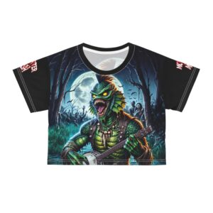 Monster Mosh 2024 Tour Gill On Banjo MM-D005 Crop Tee (AOP) - Black Sleeves