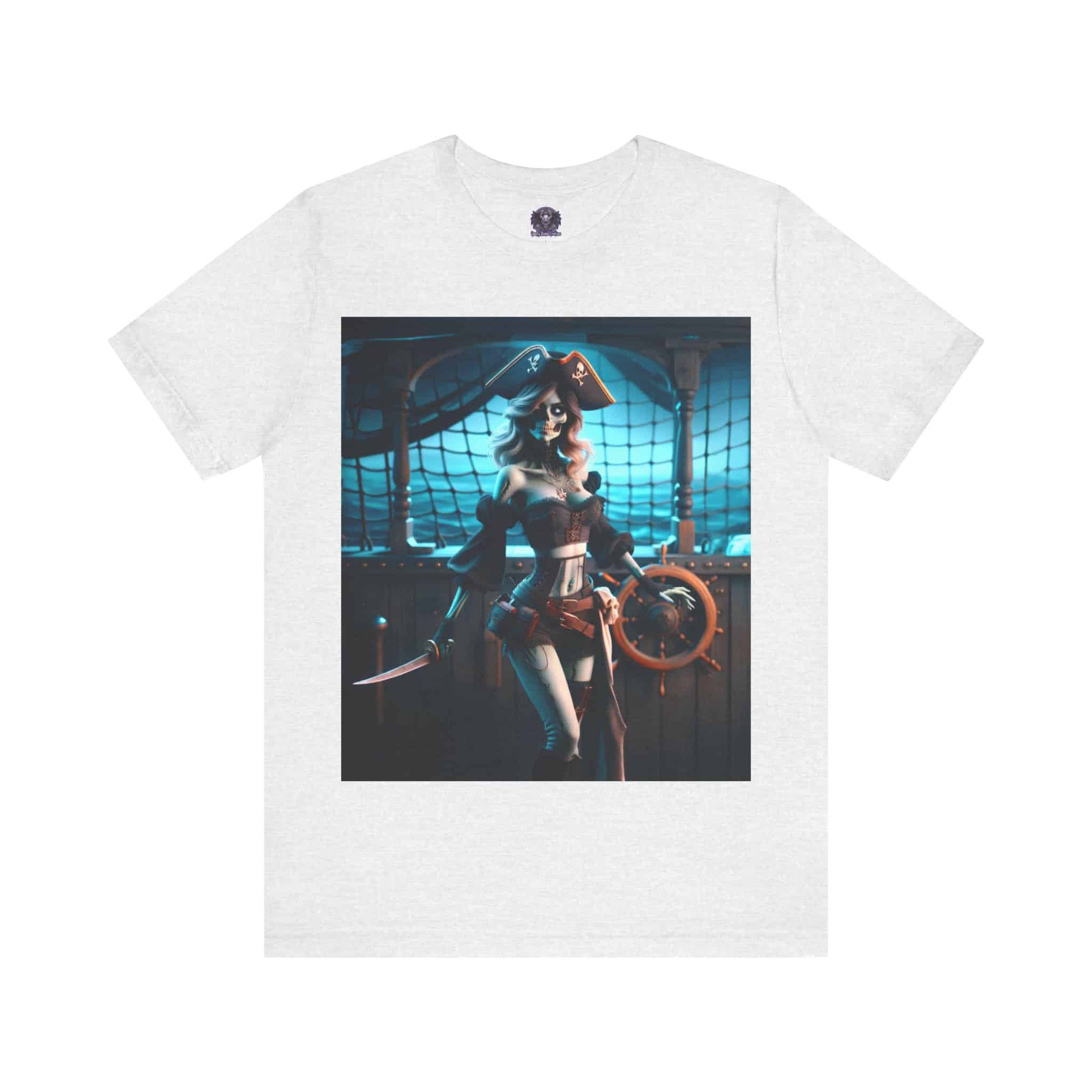 Undead Pirate Lass #ML-D-UP001 Unisex Jersey Short Sleeve Tee - Image 36