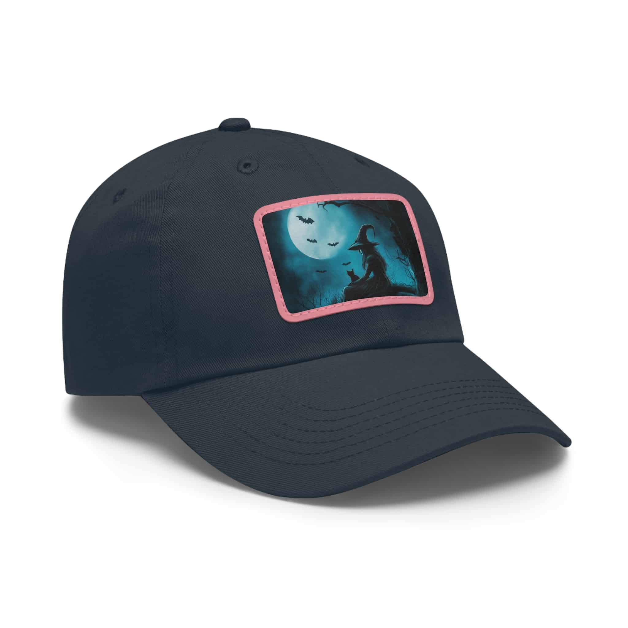 Witch With Black Cat By Moonlight #MJ-W003 Logo Leather Patch Dad Hat - Casual Style for Music Lovers - Image 87