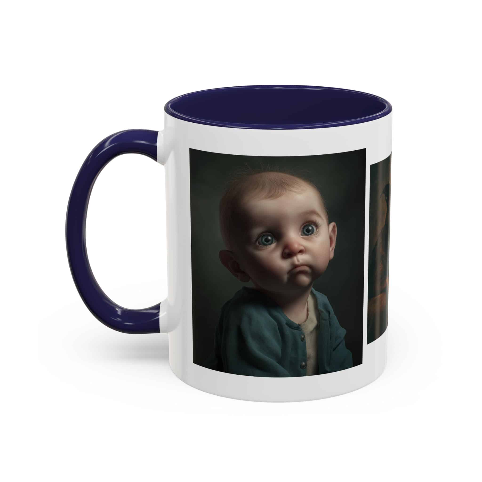 Personalized Accent Coffee Mug with Your Heartwarming Portraits - Image 7