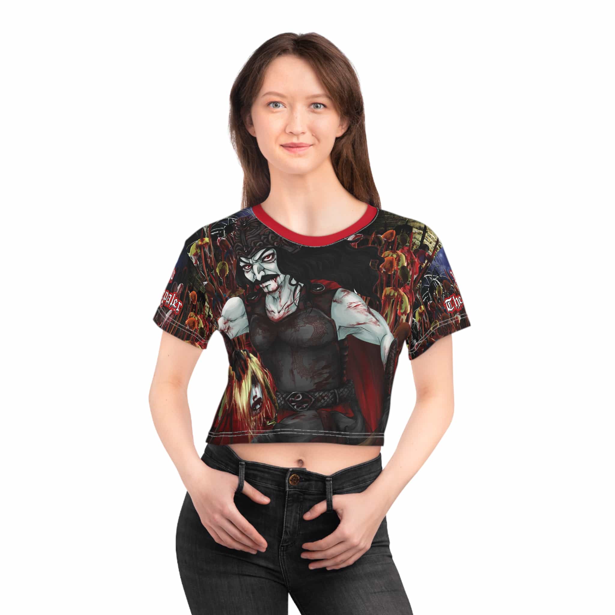 Vlad The Impaler Conquest Crop Tee (AOP) - Image 3