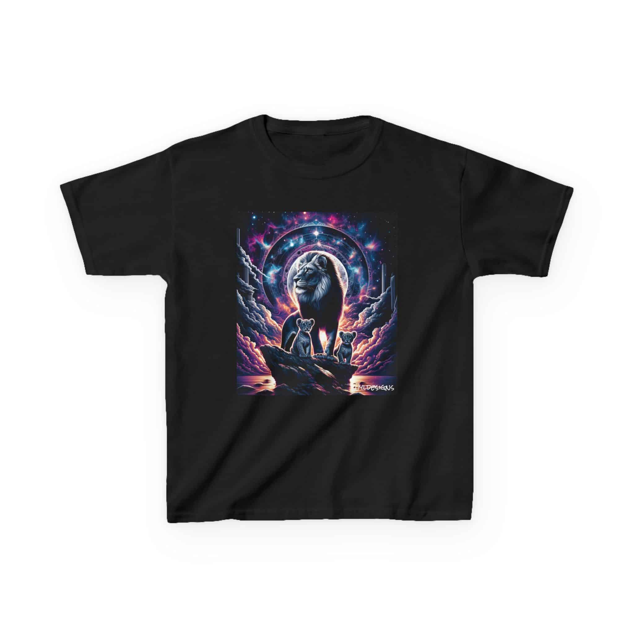 Cosmic Lion Family WD-D006 By Wyldesigns Kids Heavy Cotton™ Tee