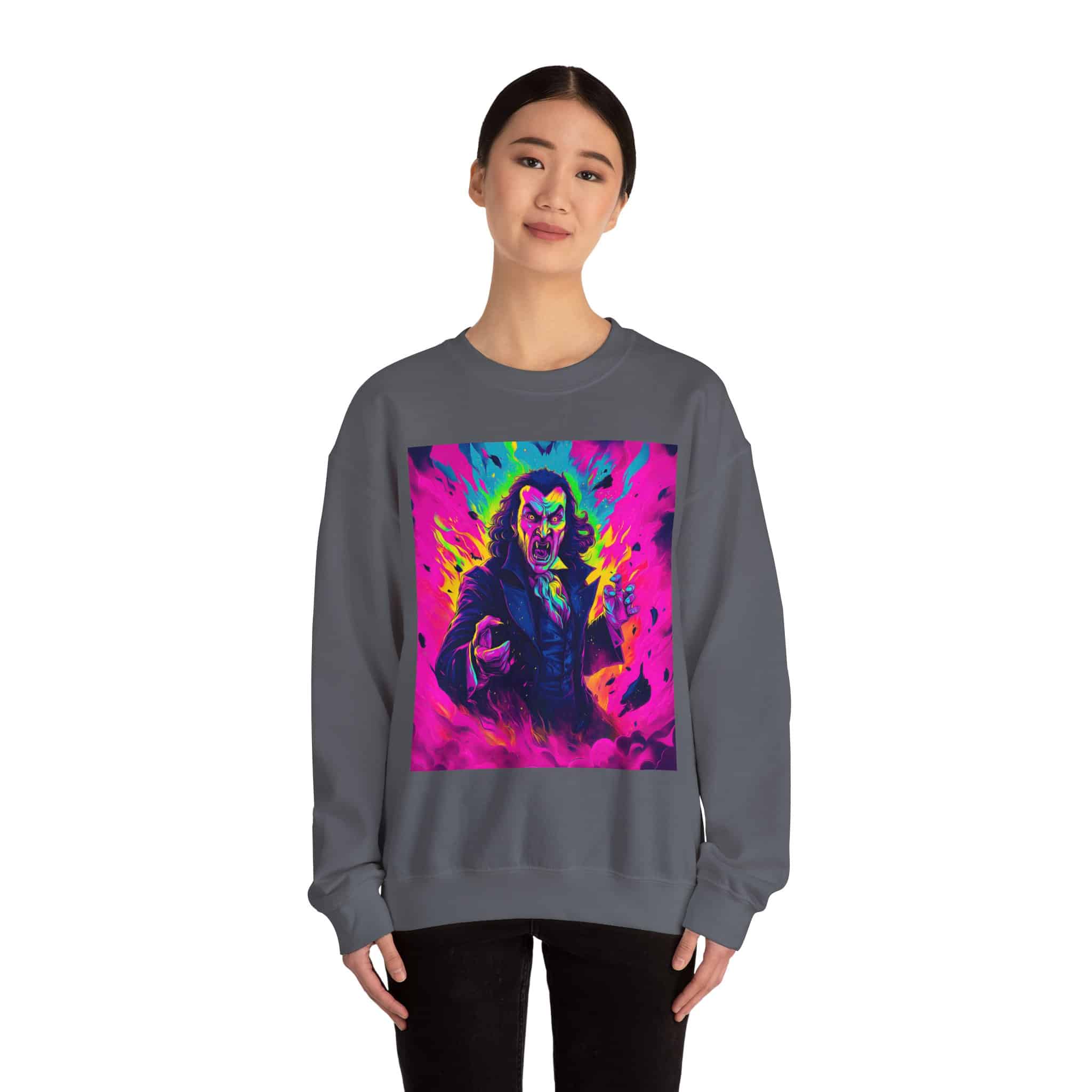 Dracula II Pop 60’s Art Style Unisex Heavy Blend™ Crewneck Sweatshirt - Image 40