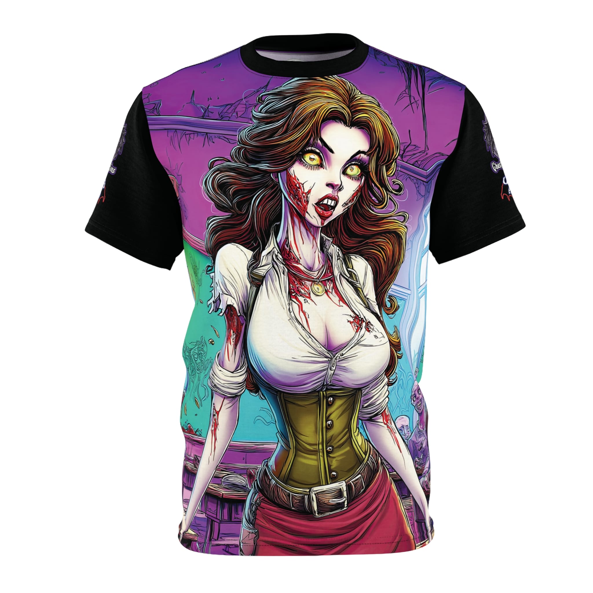 Undead Angels Teacher Charlotte Classic Reborn Style Unisex Cut & Sew Tee (AOP)