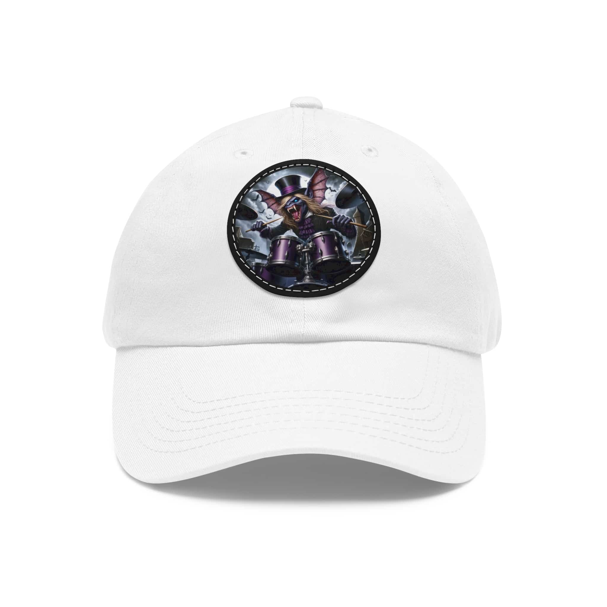 Vlad The Enforcer Bat Drummer #VTE001 Artistic Round Leather Patch Dad Hat - Stylish Casual Cap - Image 16