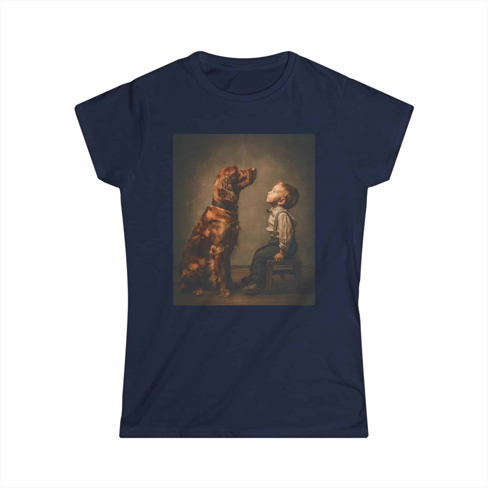 T‑Shirt — Vintage Portrait of Boy and Dog Graphic Tee - Image 31