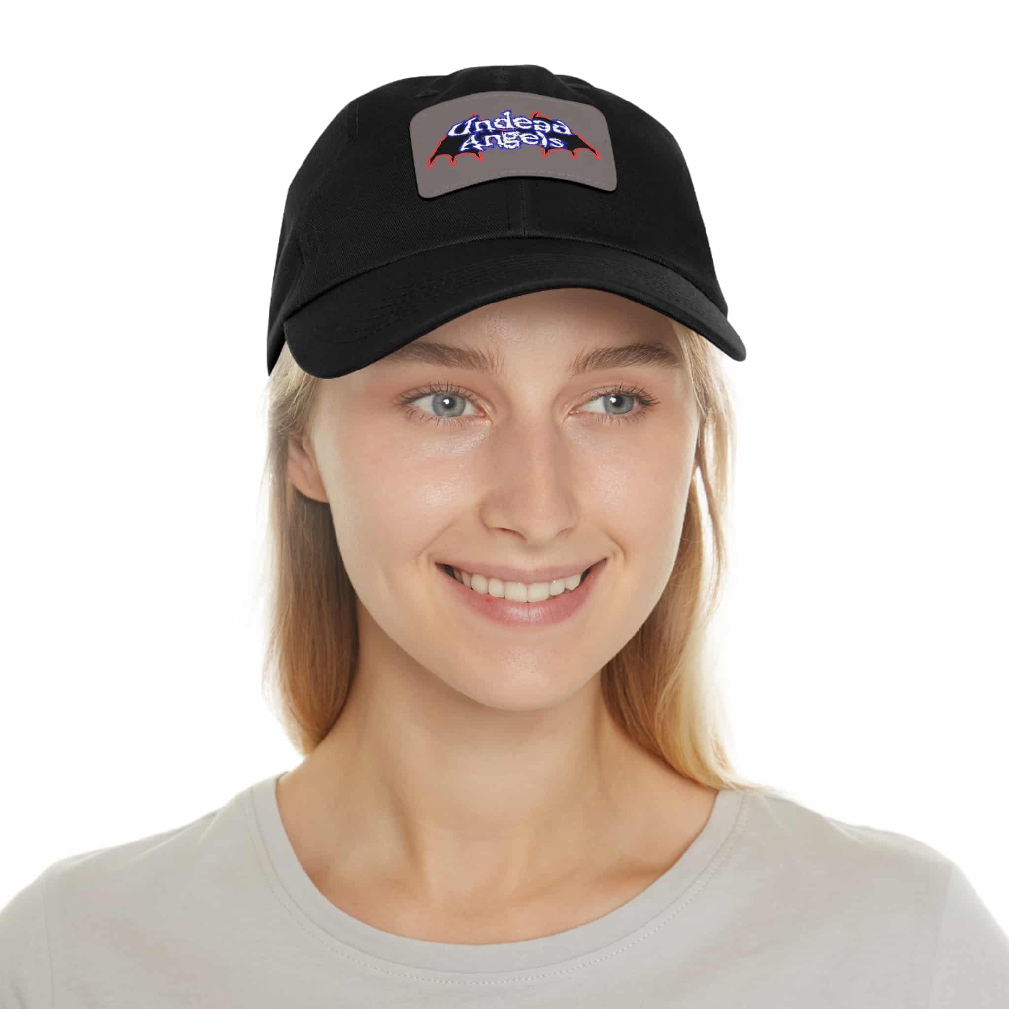 Undead Angels Logo Leather Patch Dad Hat - Casual Style for Music Lovers - Image 14