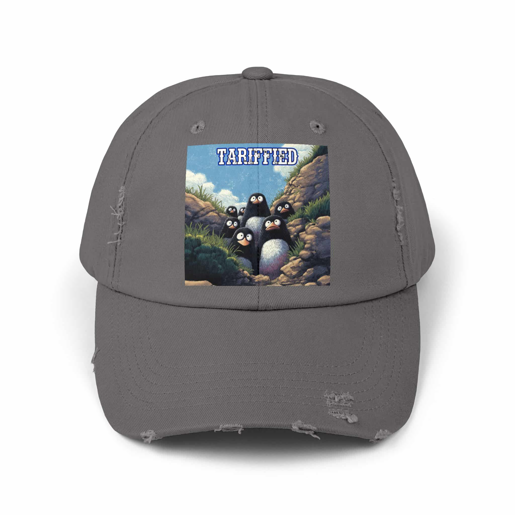 Tariffied Logo Distressed Cap - Tariff Fear Is Real - Image 36