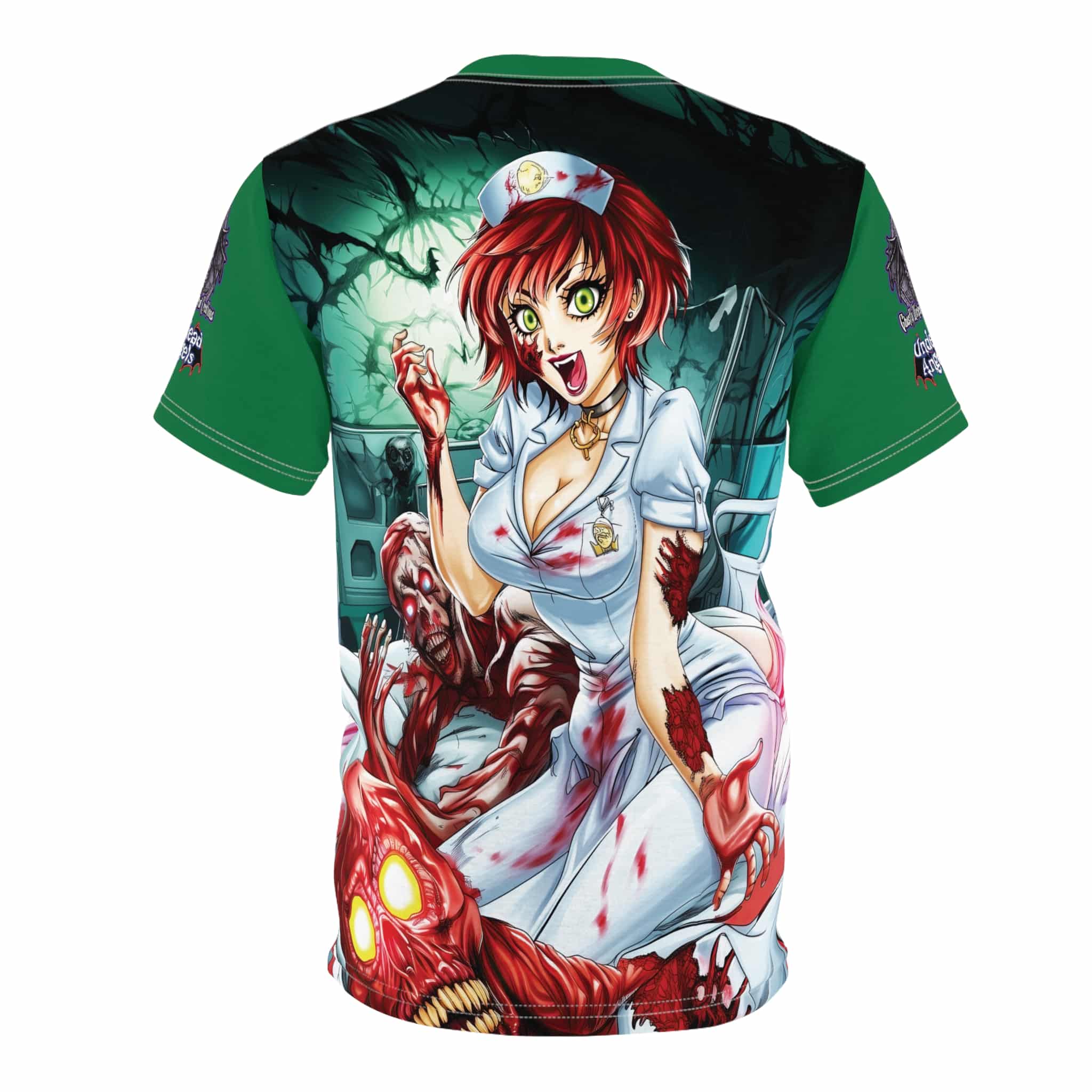 Undead Angels Zombie Nurse Abigail Classic Reborn Style III Unisex Cut & Sew Tee (AOP) - Image 23