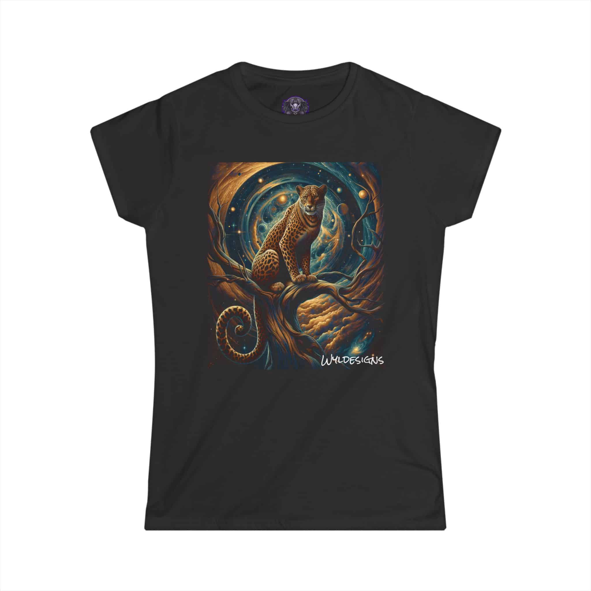 Cosmic Leopard WD-D013 By Wyldesigns Women's Softstyle Tee - Image 7