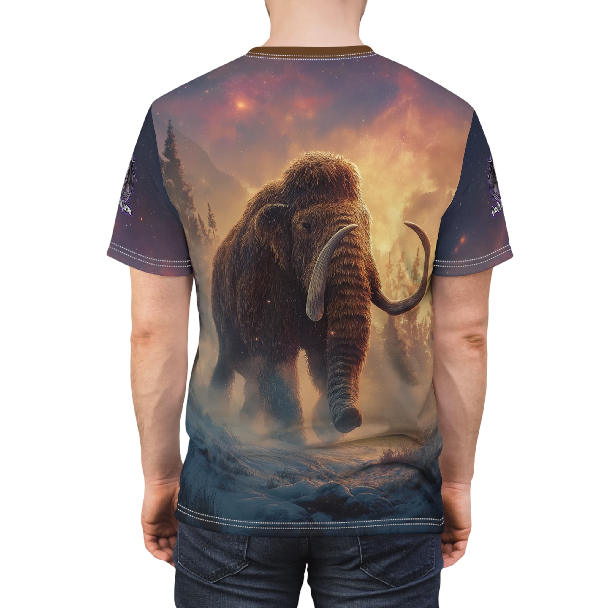 Prehistoric Wooly Mammoth Mastodon Unisex Tee (AOP) - Image 32