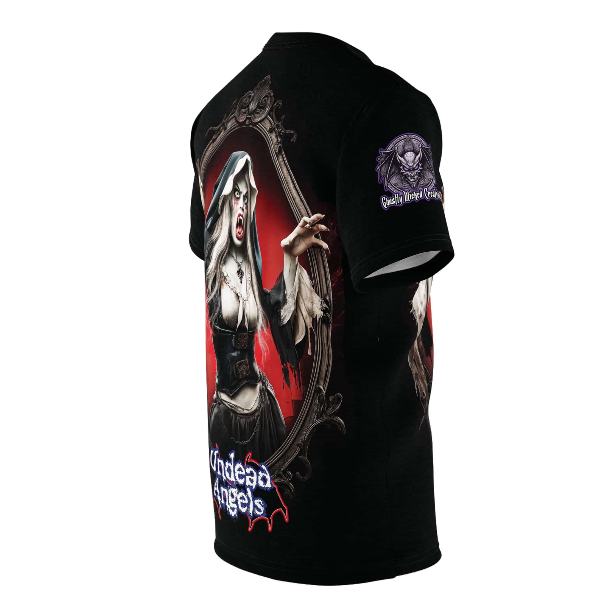 Undead Angels Vampire Pilgrim Chastity Tee Unisex (AOP) - Image 15