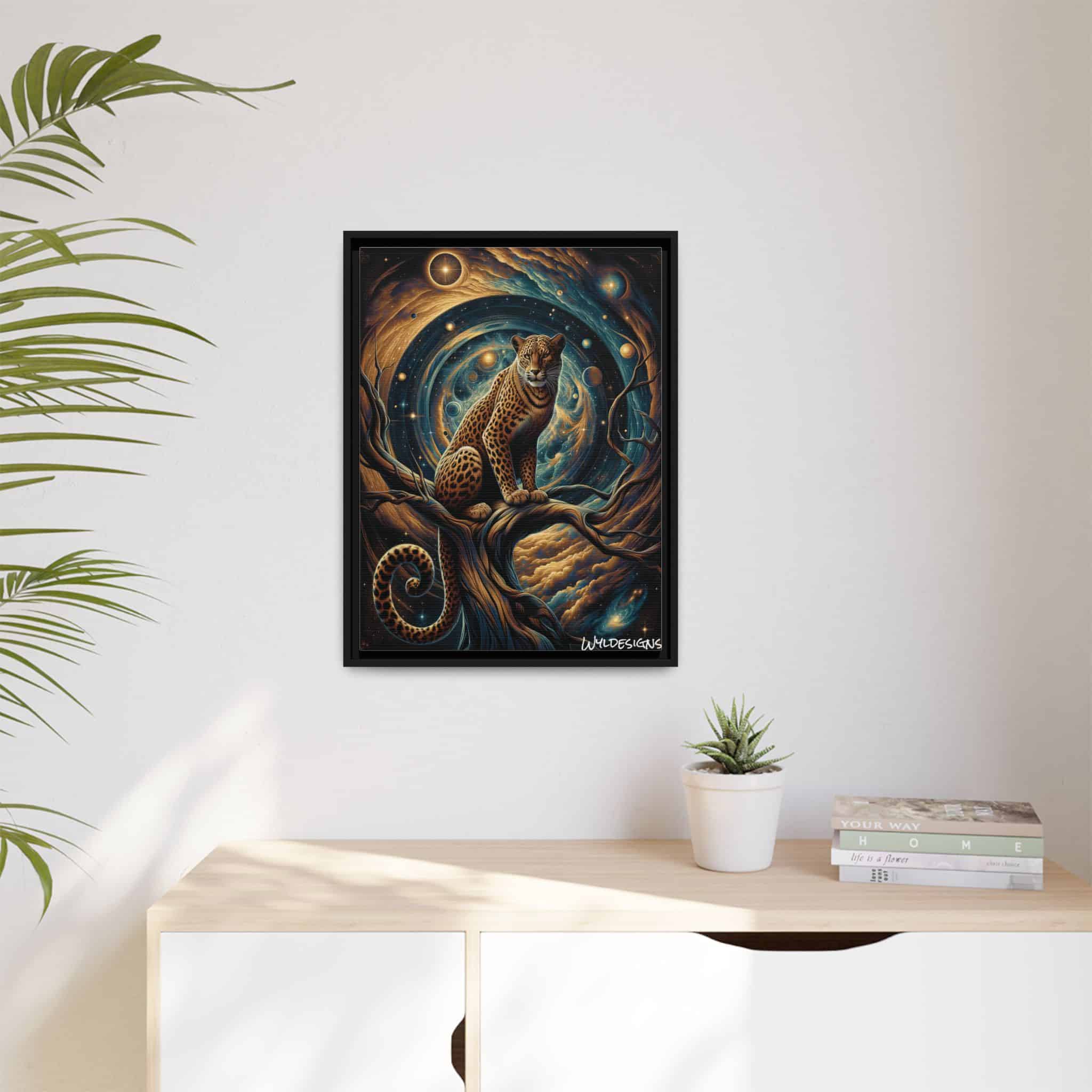 Cosmic Leopard WD-D013 By Wyldesigns Matte Canvas, Black Frame - Image 9