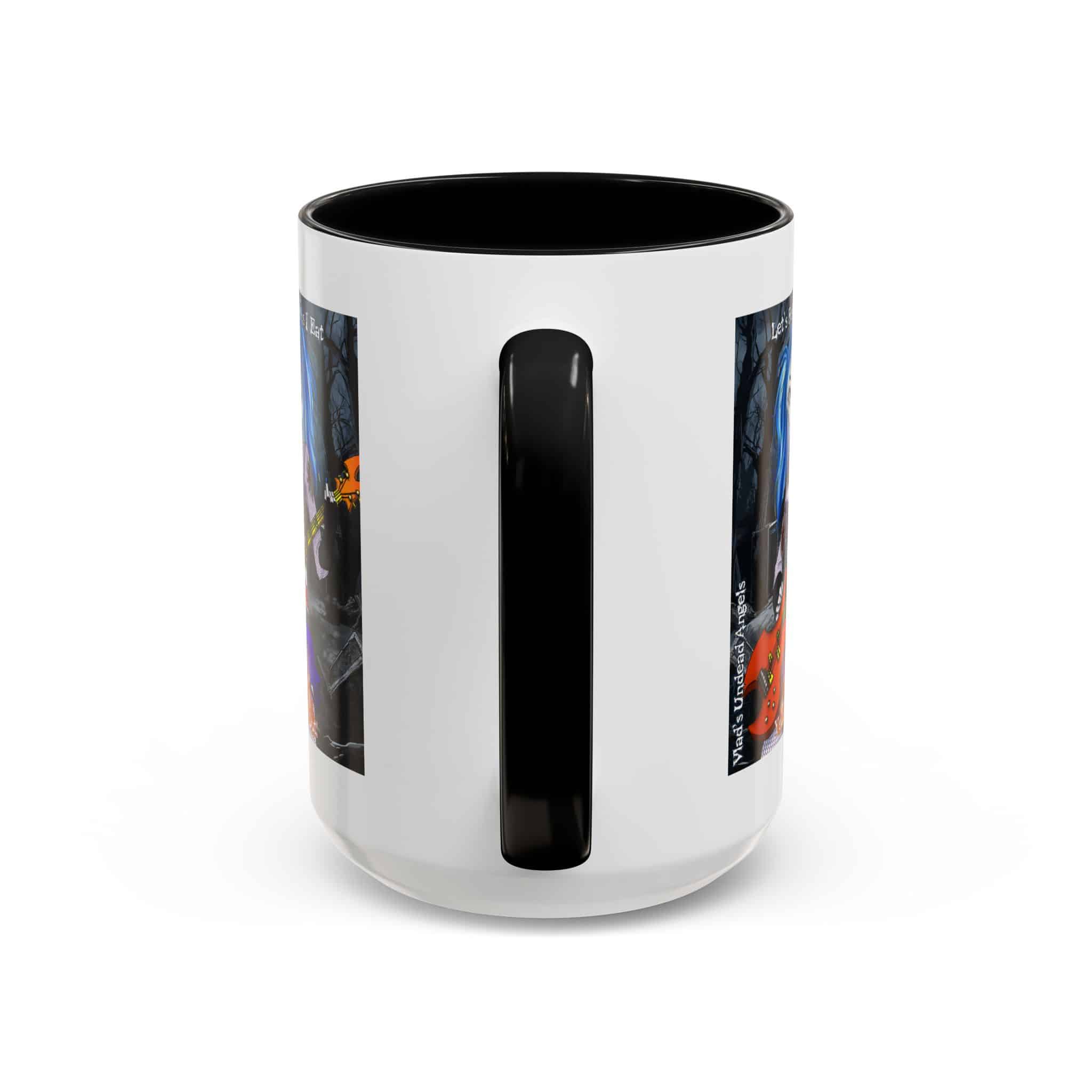Ashley Undead Angel Zombie Bass Guitarist – Classic Art V2 w/Text Accent Coffee Mug (11, 15oz) - Image 24