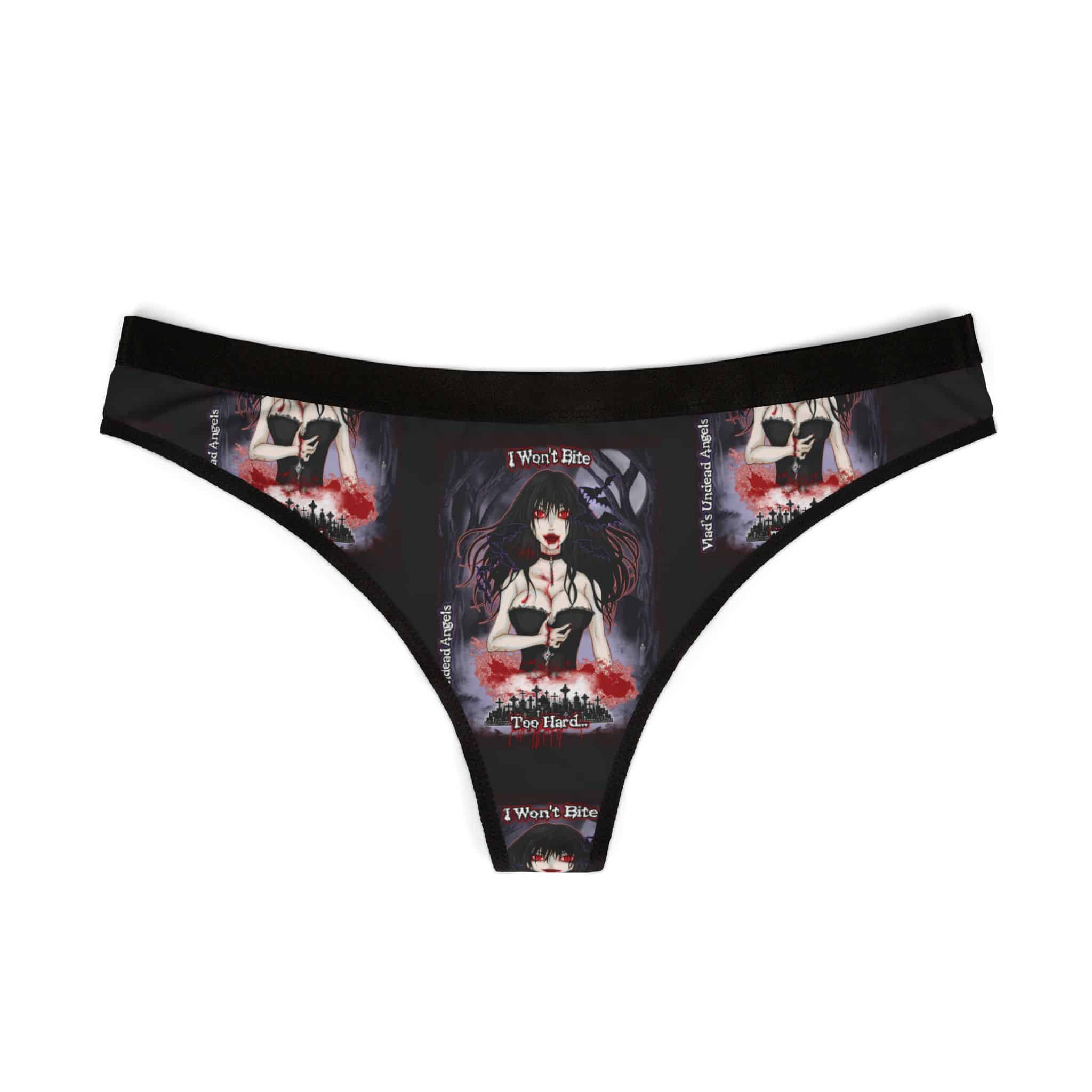Thong Underwear - Undead Angels Vampiress Eve I Won't Bite Design
