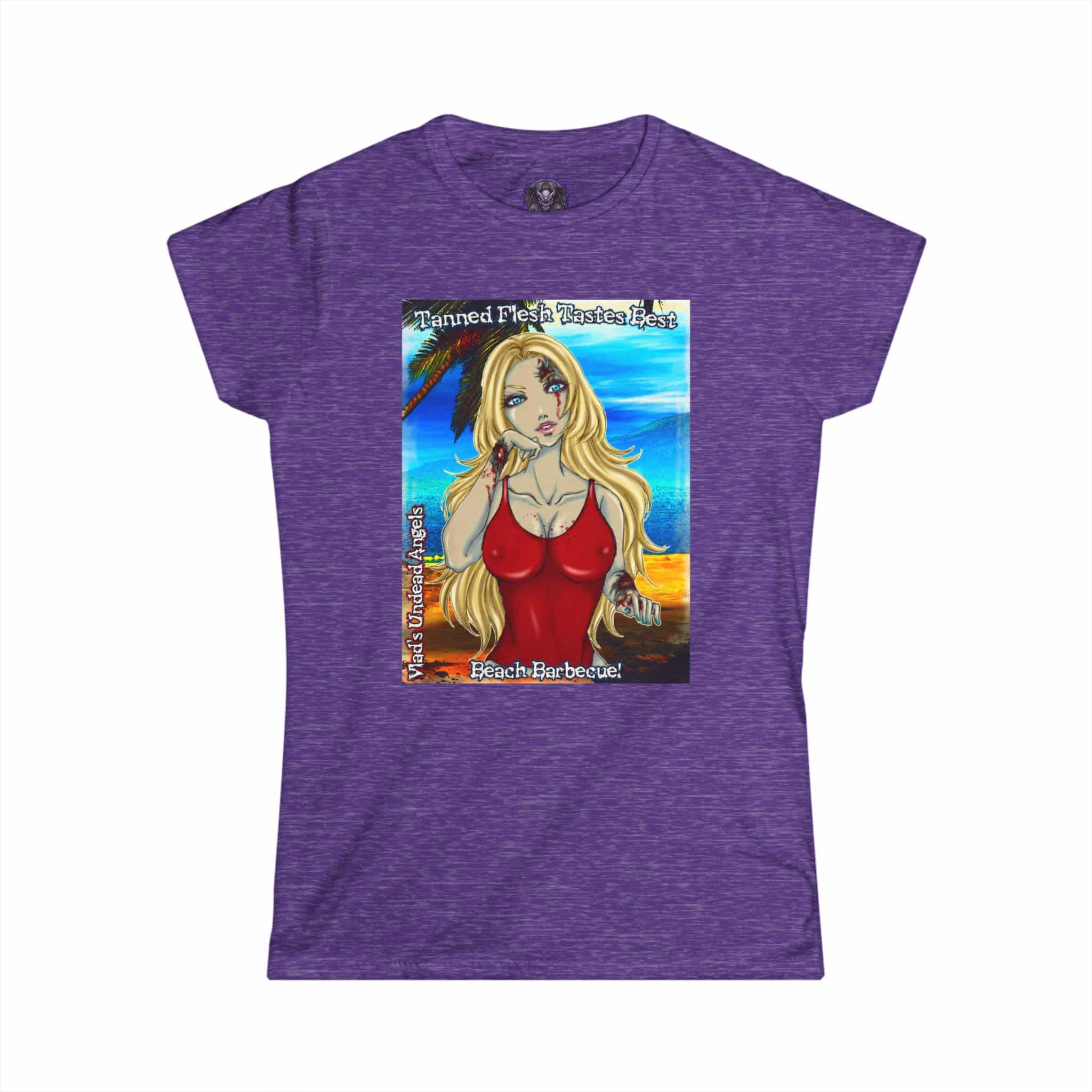 Shay Undead Angel Zombie Lifeguard - Classic Art w/Text C1 Re-Issue Women's Softstyle Tee - Image 37