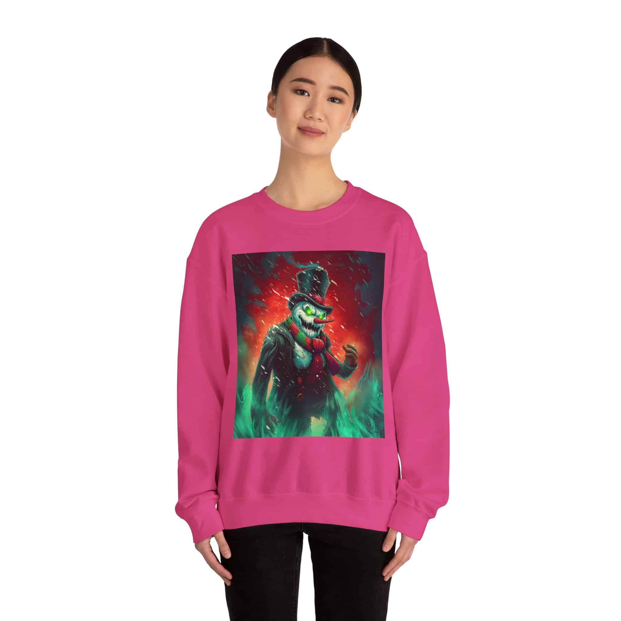 Sadistic Snowman II Unisex Heavy Blend™ Crewneck Sweatshirt Christmas - Image 44