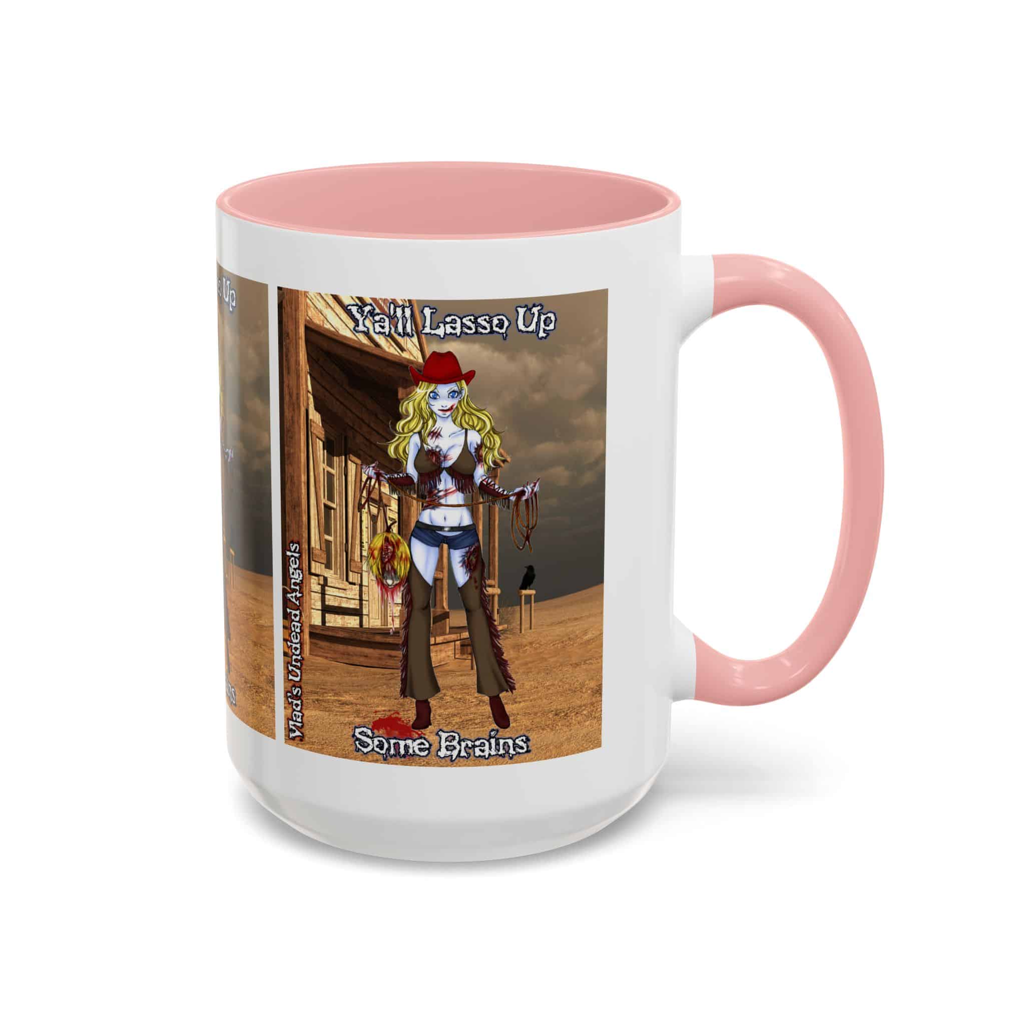 Cassidy Undead Angel Cowgirl – Classic Art w/Text Accent Coffee Mug (11, 15oz) - Image 30