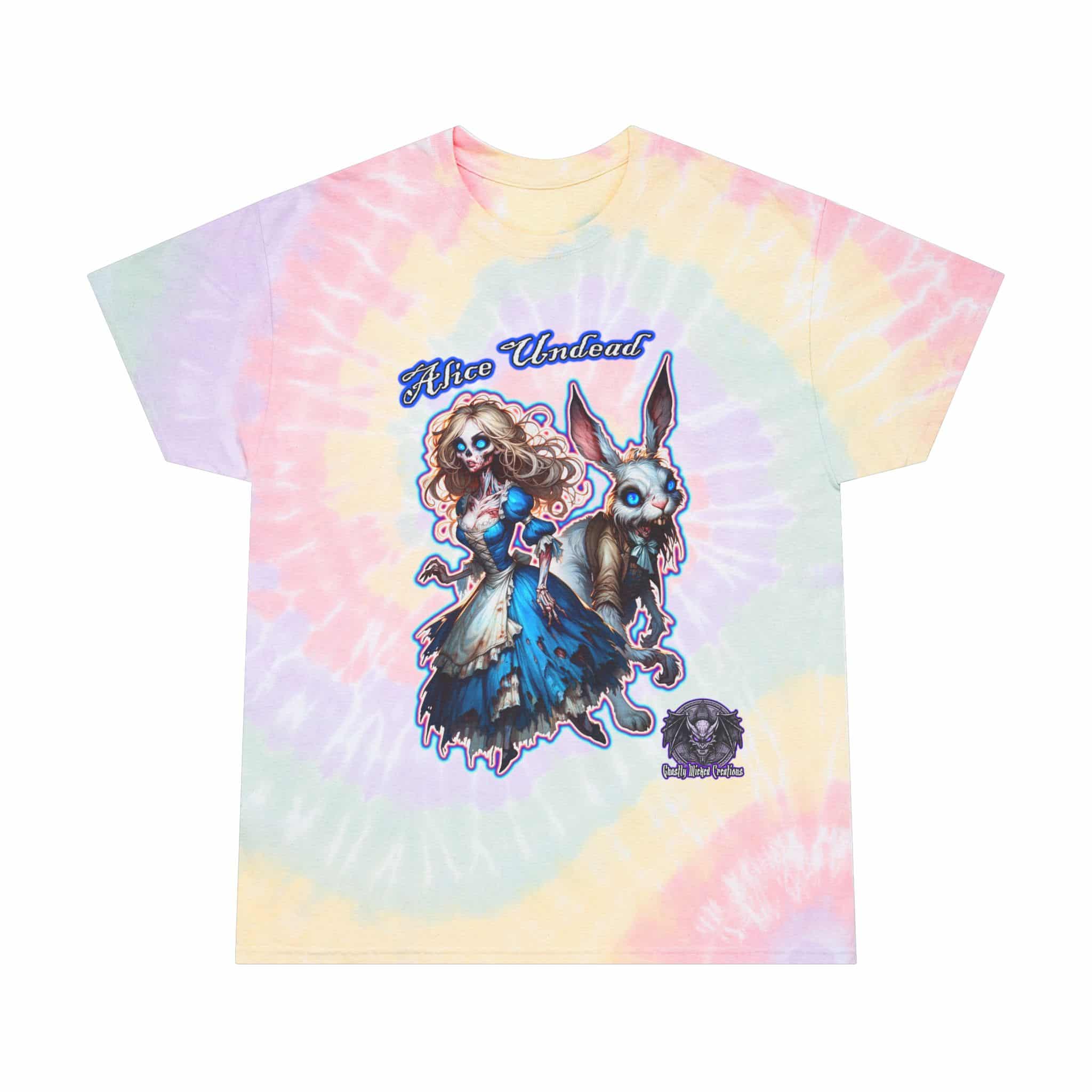 Undead Alice & White Rabbit Zombie WT-D-A01 Tie-Dye Tee, Spiral - Image 5