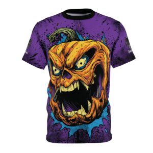 Evil Jack O' Lantern II Pop 60's Art Style Unisex Cut & Sew Tee (AOP)