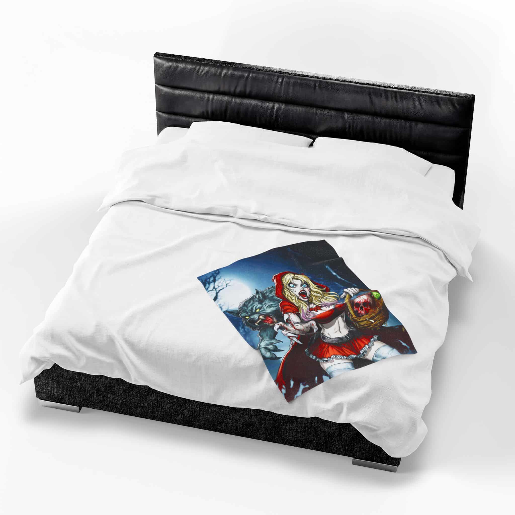 Vampire Red Riding Hood By Ghastly Wicked Tales 2025-01 Plush Blanket, Cozy Throw for Fall Decor, Fairy Tales - Image 15