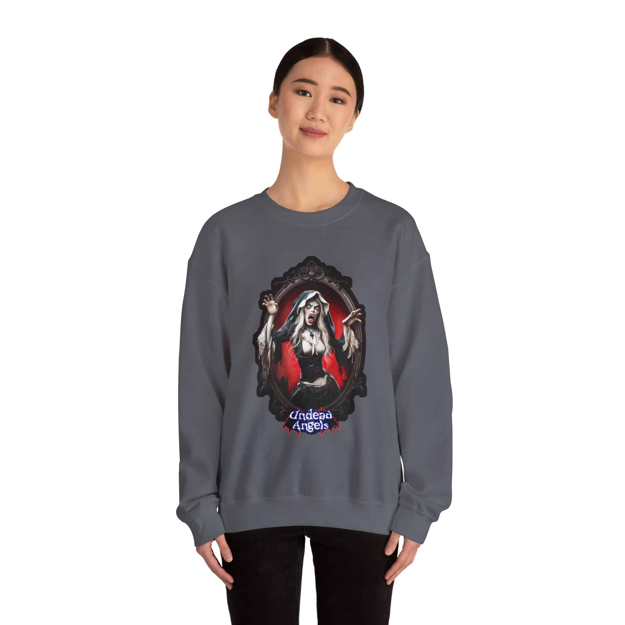 Undead Angels Vampire Pilgrim Chastity Unisex Heavy Blend™ Crewneck Sweatshirt - Image 22