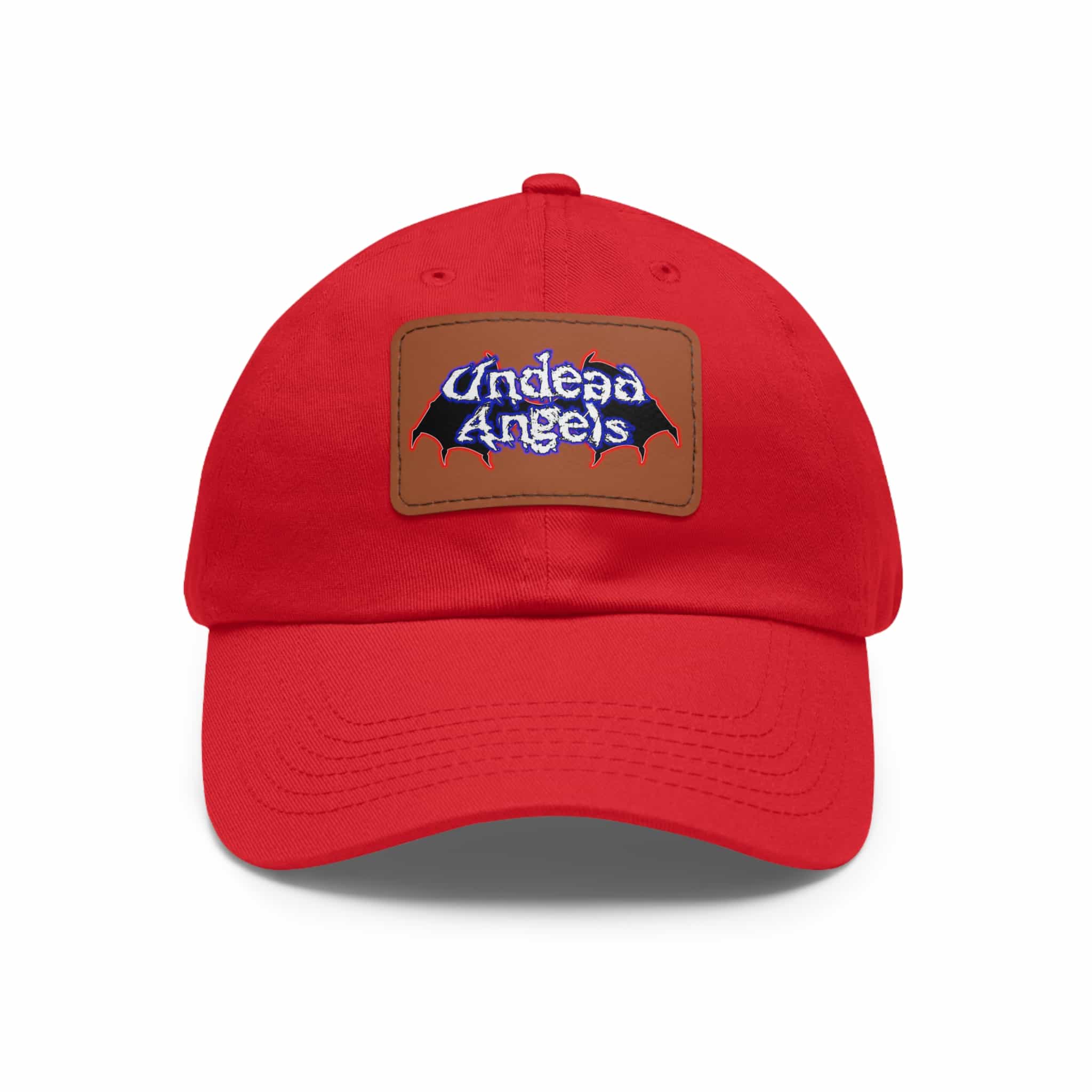 Undead Angels Logo Leather Patch Dad Hat - Casual Style for Music Lovers - Image 101