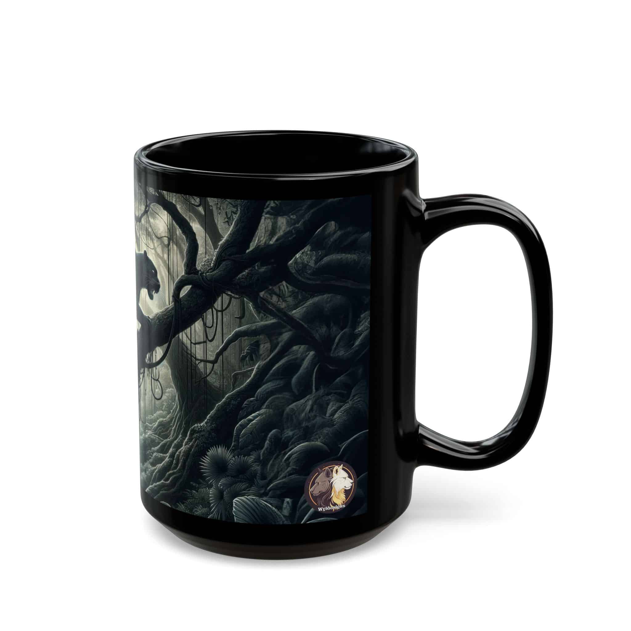 Black Panther WD-D002 By Wyldesigns Black Mug (11oz, 15oz) - Image 6