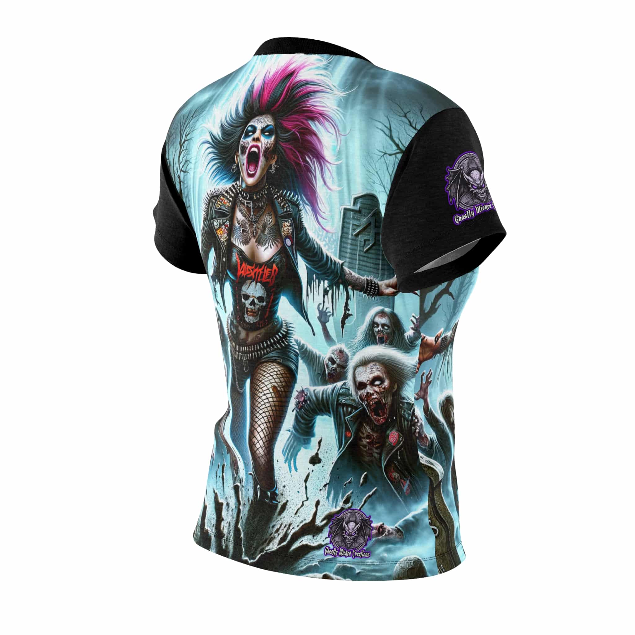 Zombies Emerge #DZ-004 Women's Cut & Sew Tee (AOP) - Image 6
